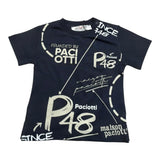 Cesare Paciotti T-Shirt Gitocollo Tinta Unita con Stampa per Neonato TSP0139N BLU CESARE PACIOTTI 