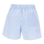 Saint Barth Short Bicolore con Fantasia A Quadrettini per Bambina BXY001 BIANCO/AZZURRO SAINT BARTH 