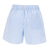 Saint Barth Short Bicolore con Fantasia A Quadrettini per Bambina BXY001 BIANCO/AZZURRO SAINT BARTH 