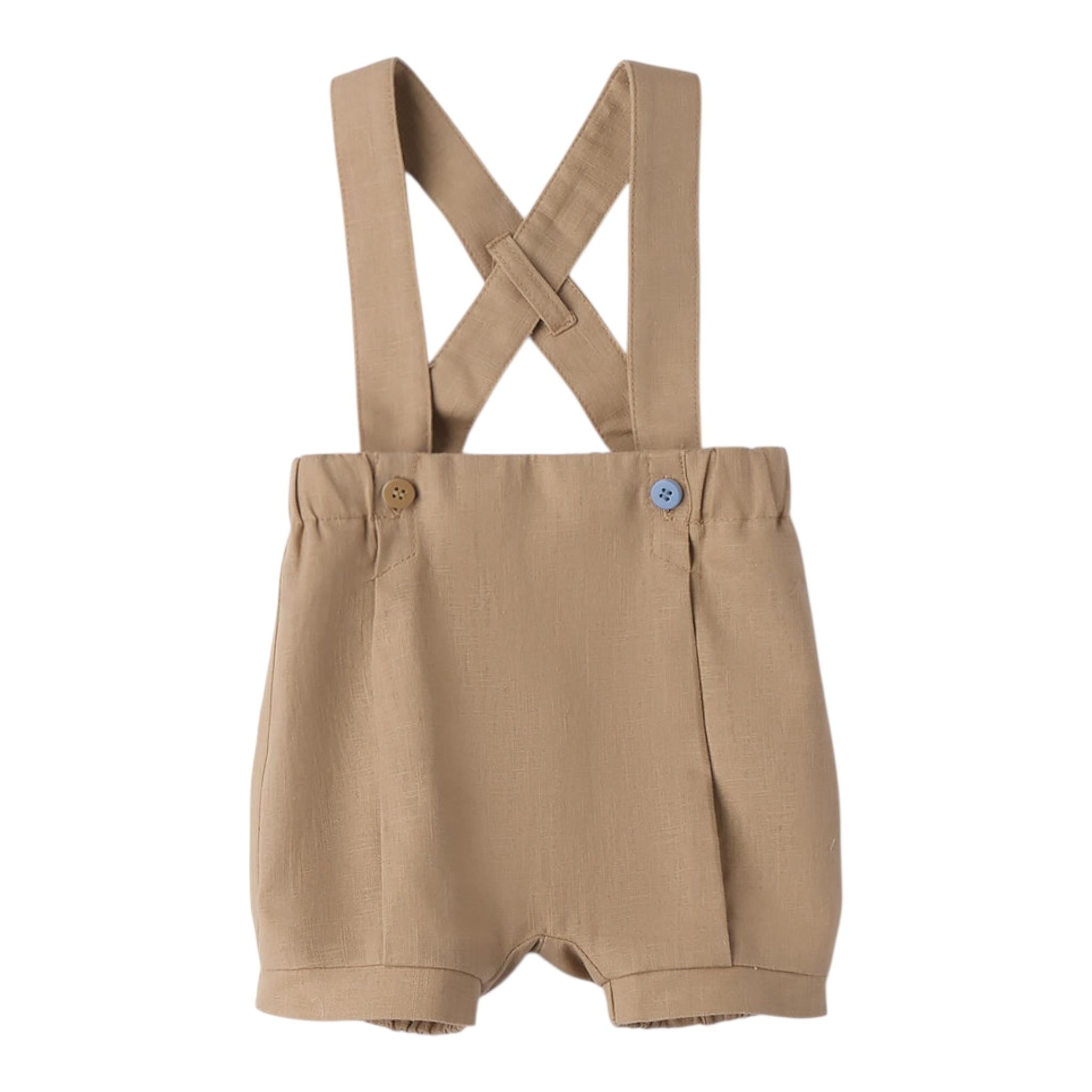 Mini Banda Salopette tinta unita Beige per Neonato 3B621X BEIGE MINI BANDA 