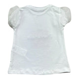 Miss Grant T-Shirt Girocollo Tinta Unita con Stampa per Bambina MG1292X BIANCO MISS GRANT 