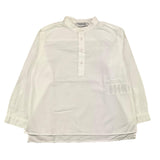 Dondup Camicia Manica Lunga Tinta Unita Collo Coreano Bianco Per Bambino