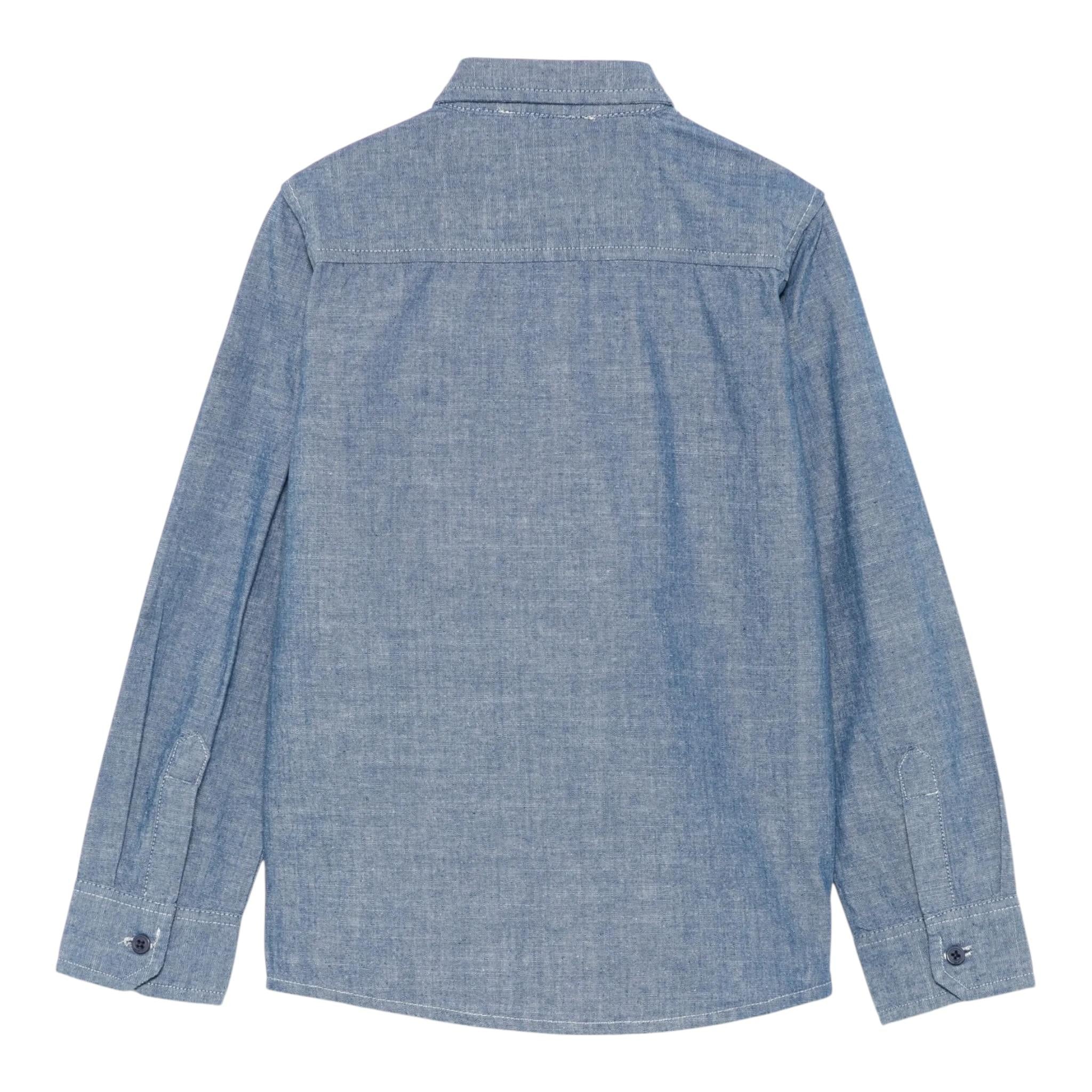 Trussardi Camicia tinta unita Manica Lunga In Denim Azzurro per Bambino TBP25062CAX AZZURRO TRUSSARDI 
