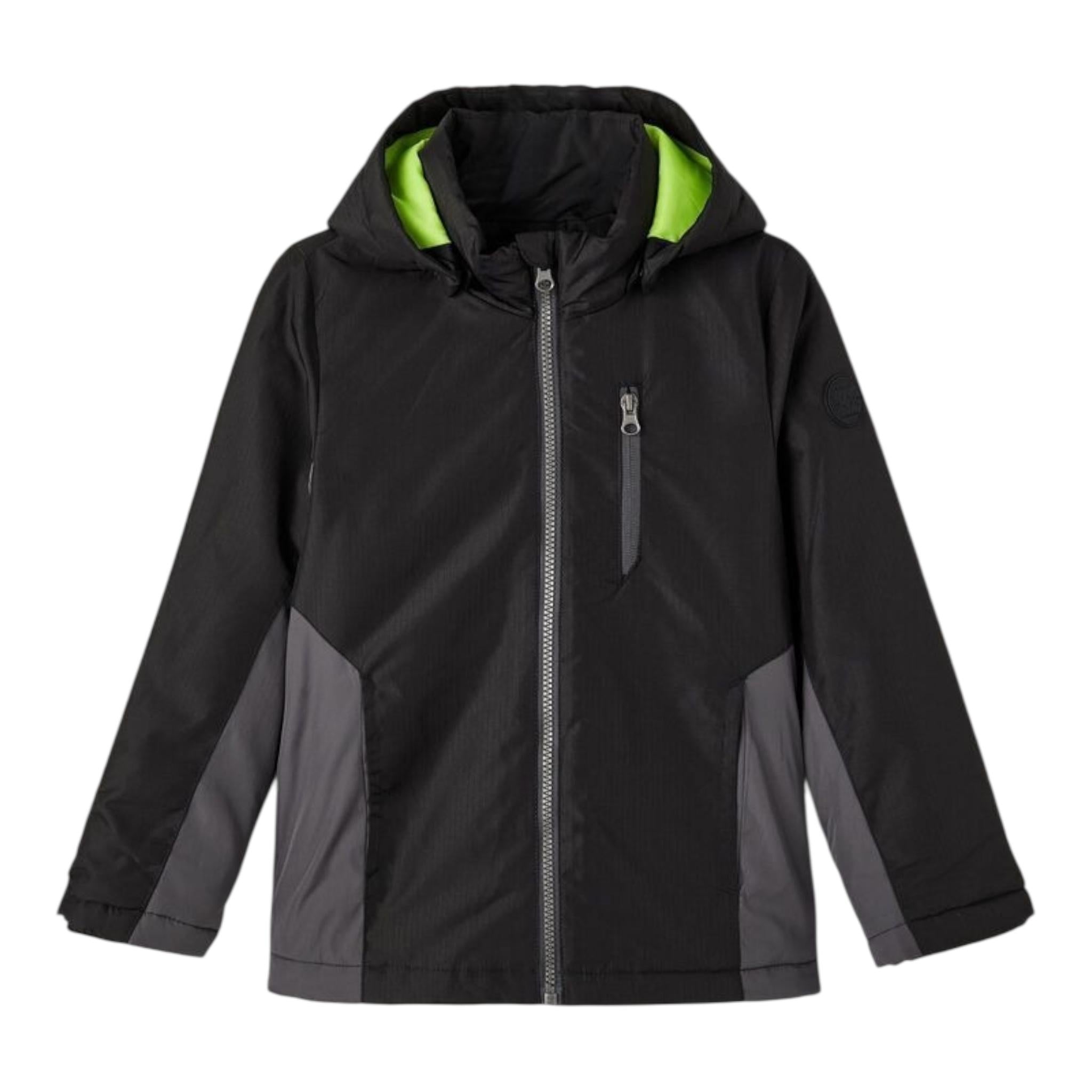 NAME IT giubbino tinta unita con zip e cappuccio Nero per Bambino 13204456 NERO NAME IT 