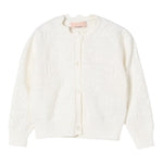 Elisabetta Franchi Cardigan Tinta Unita con Ricami per Bambina EFMA160 PANNA ELISABETTA FRANCHI 