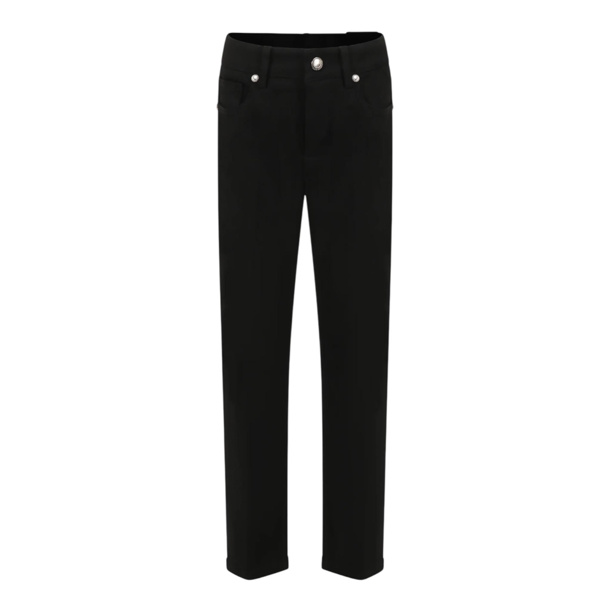 John Richmond Pantalone Tinta Unita con 5 Tasche per Bambino RBP25096JE NERO JOHN RICHMOND 