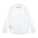 Trussardi Camicia Mamnica Lunga Tinta Unita Bianco Per Bambino