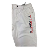Trussardi Pantalone Tinta Unita con Stampa Bianco per Neonato