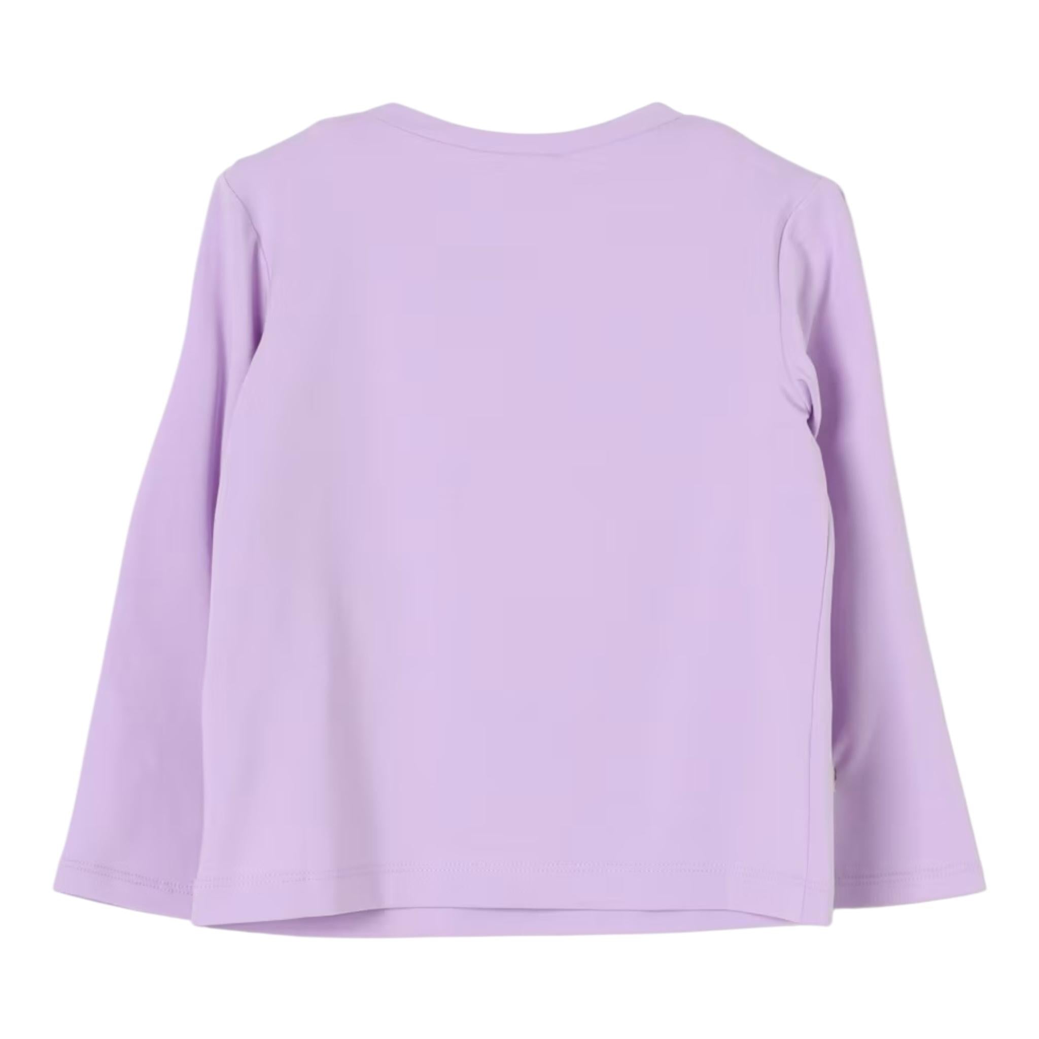 LIU JO shirt girocollo tinta unita con stampa Lilla per Neonata KF4069NX LILLA LIU JO 