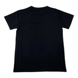 Cesare Paciotti T-Shirt Girocollo Tinta Unita con Stampa Nero per Bambino