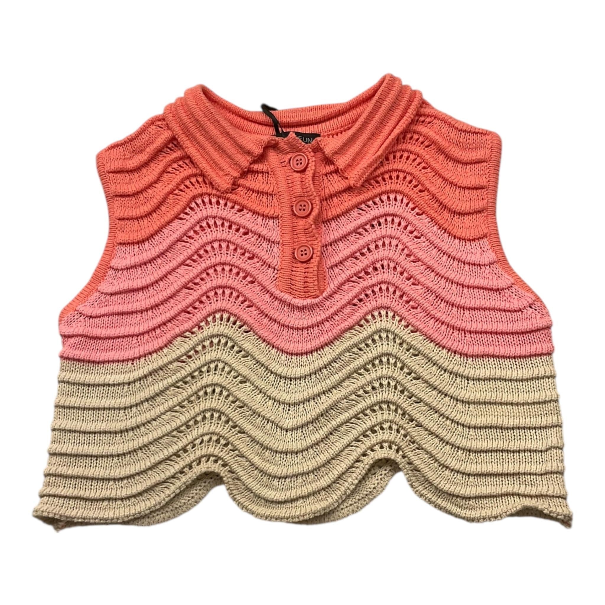 Fun & Fun Top Tricolore Giromanica In Maglia per Bambina FJTP01617 BEIGE FUN & FUN 