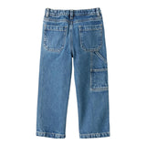 Il Gufo Jeans Tinta Unita Modello Cargo con Girovita Regolabile per Bambina P25PL452J0052 BLU IL GUFO 