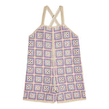 Stella Mccartney Tuta Intera Giromanica Ricamata Multicolor Per Bambina