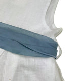 Barcellino Abito Tinta Unita Giromanica con Cintura per Neonata 120918N BIANCO BARCELLINO 