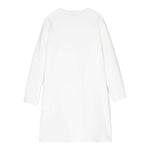 IL GUFO abito manica lunga tinta unita con applicazione Bianco per Bambina A24VL590N0057 BIANCO IL GUFO 