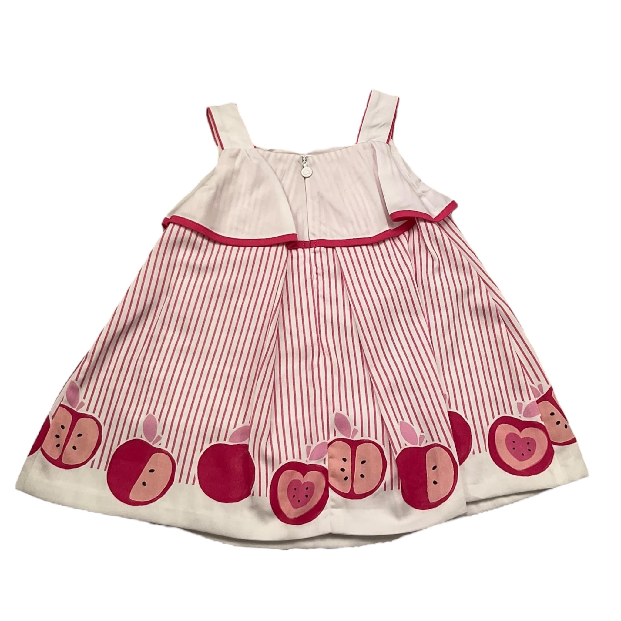 Mayoral Abito Giromanica Fantasia A Righe Bicolore per Neonata 1864 BIANCO/FUXIA MAYORAL 