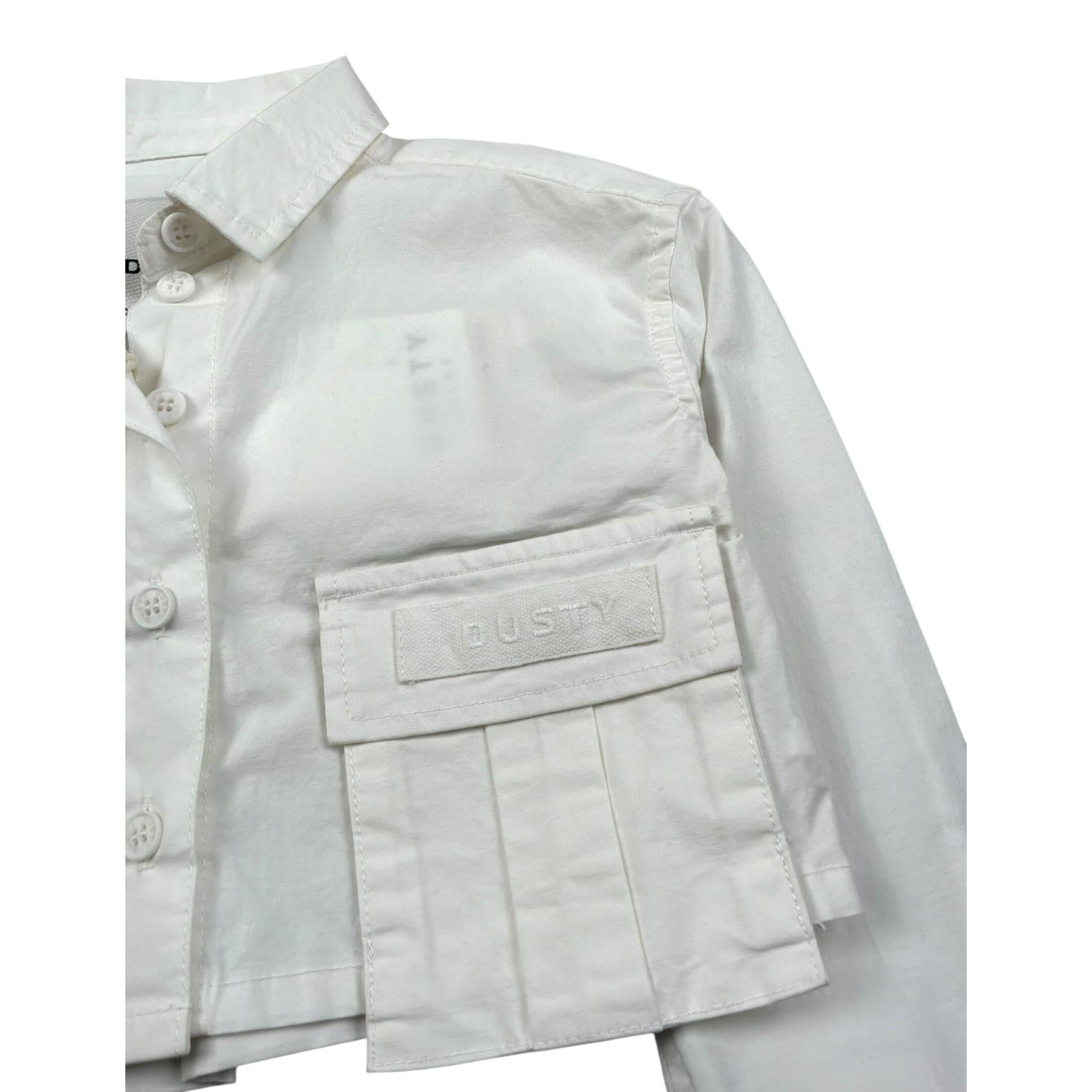 Dusty Color Camicia Manica Lunga Tinta Unita per Neonata DJWS5014CAN PANNA DUSTY COLOR 