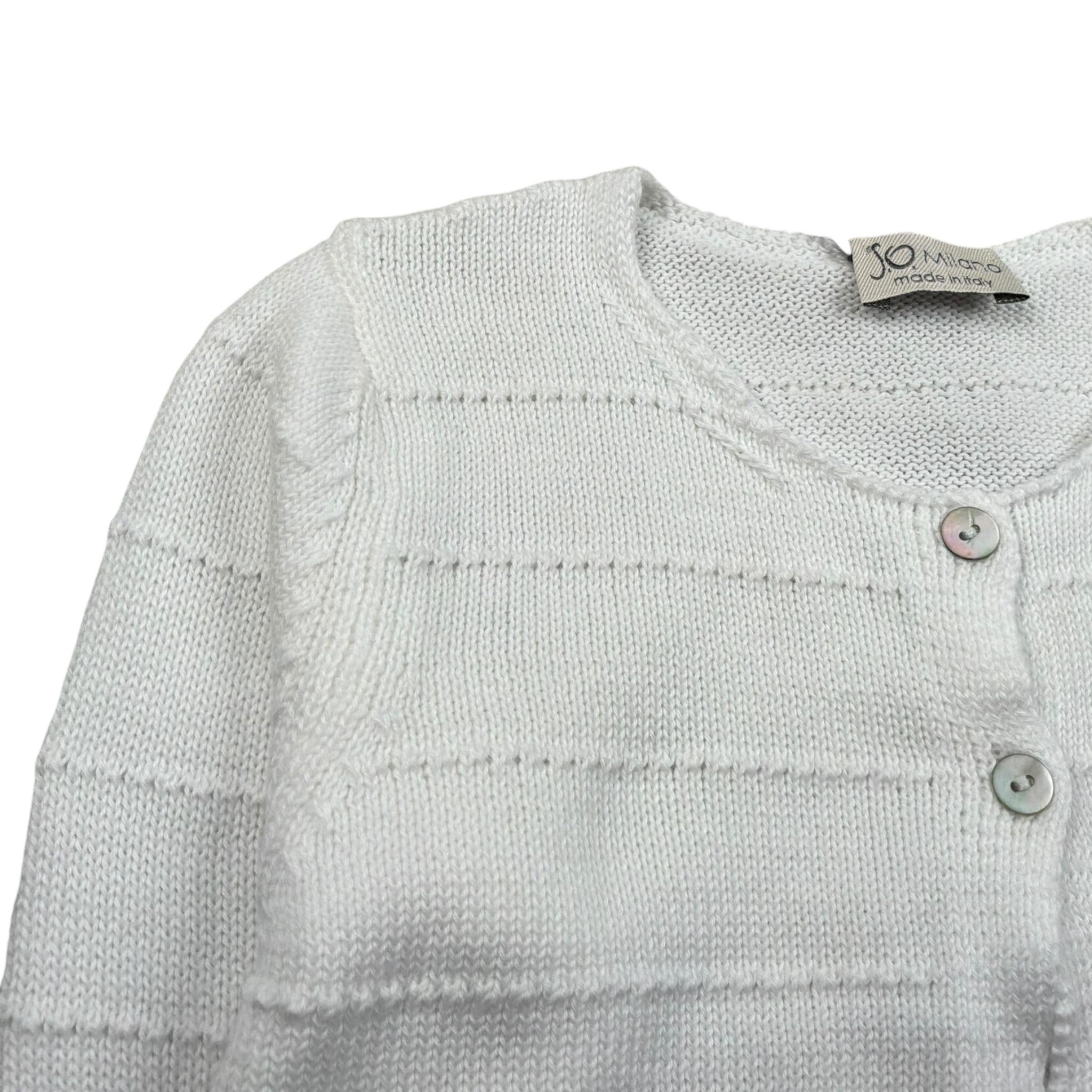 J.O. Milano Coprispalle Tinta Unita con Ricami per Bambina 573X1JXX BIANCO J.O. MILANO 