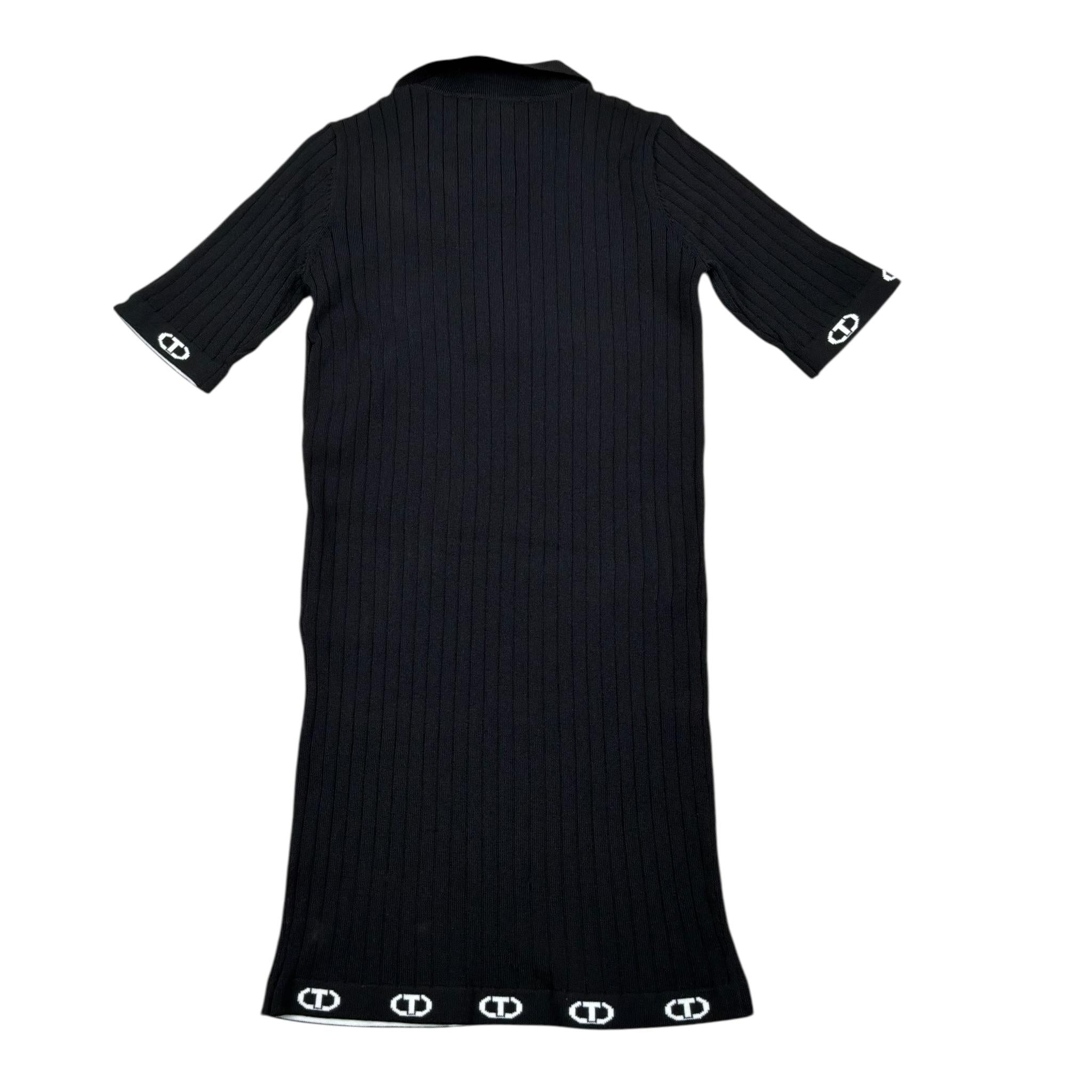 Twinset Abito Mezza Manica Tinta Unita con Zip E Colletto per Bambina 251GJ3401X NERO TWINSET 