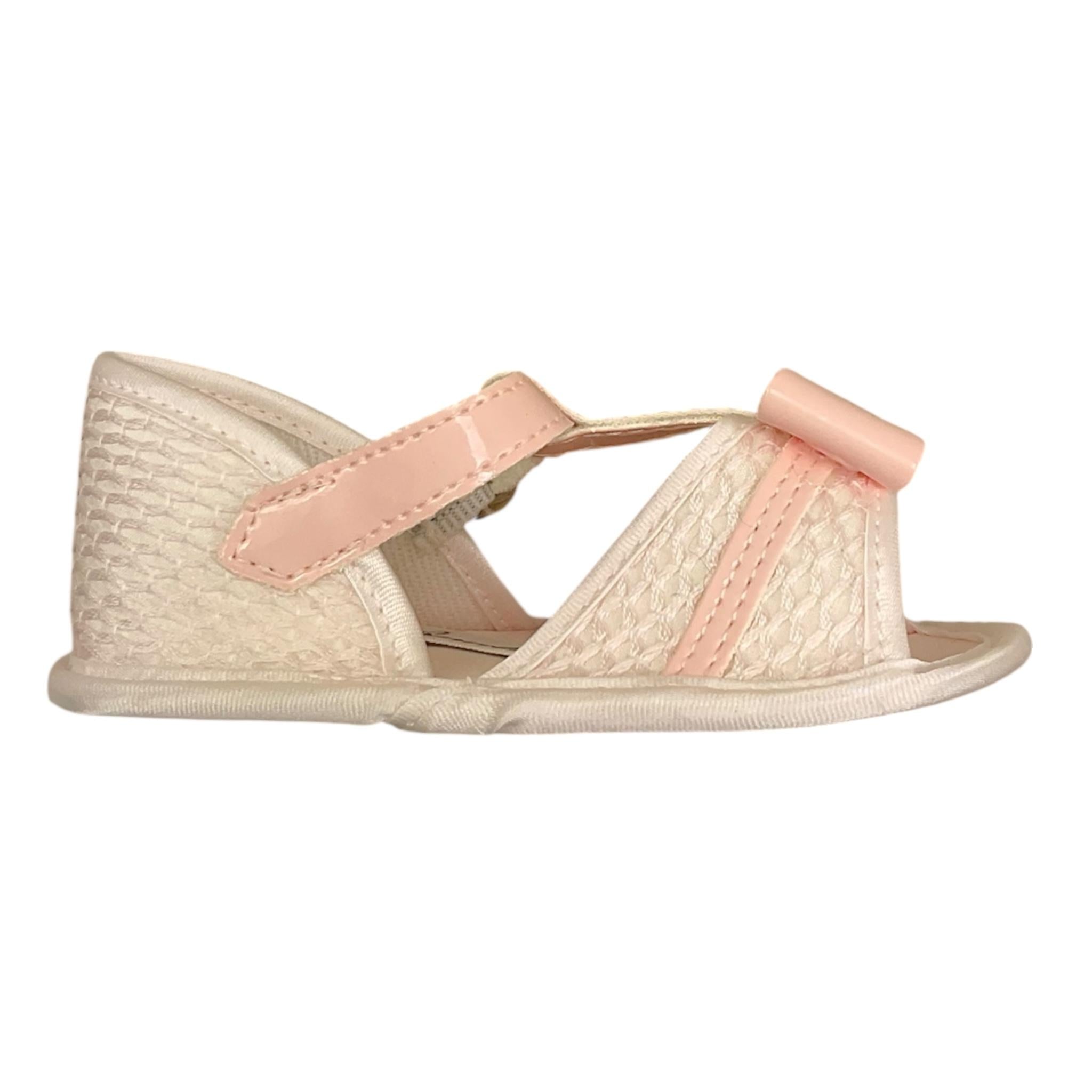 Barcellino Sandali Tinta Unita con Fiocco per Neonata IL16122 ROSA BARCELLINO 