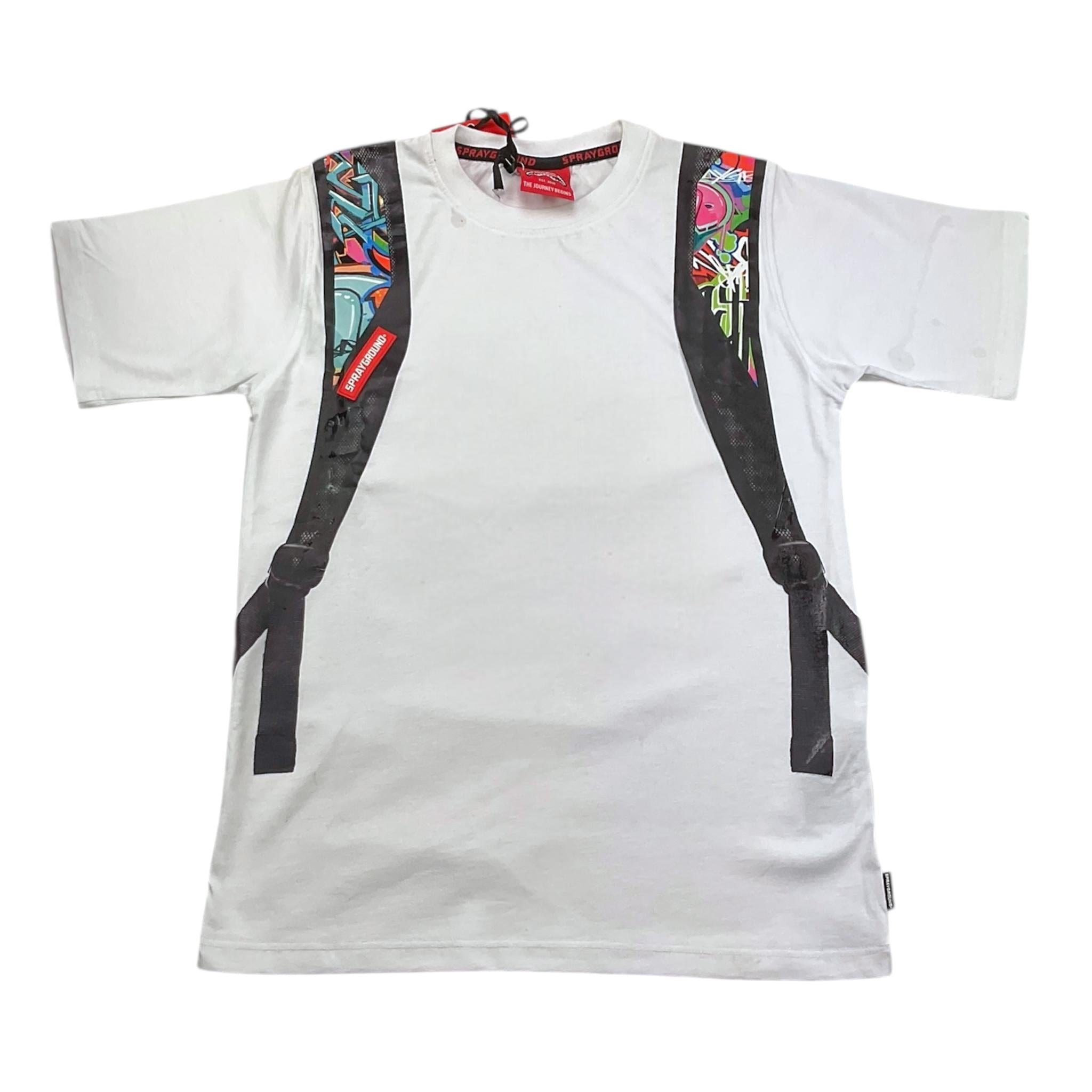 SPRAYGROUND t-shirt girocollo tinta unita con stampa Bianco per Bambino SPY914 BIANCO SPRAYGROUND 