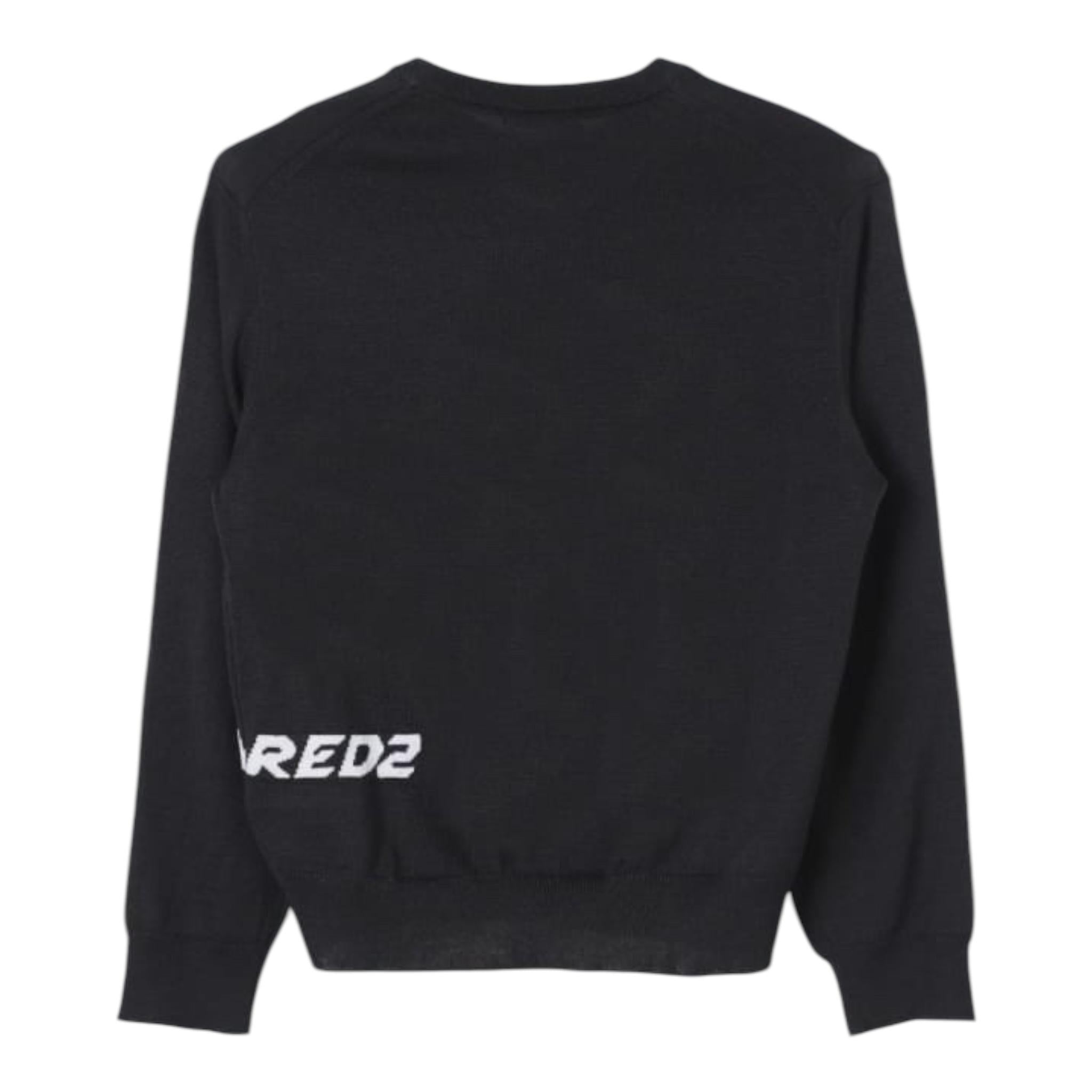 DSQUARED2 maglia tinta unita girocollo con stampa Nero per Bambino DQ2453 NERO DSQUARED2 