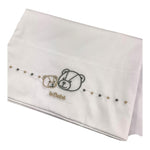 LE BEBE' set 3 pezzi lenzuola tinta unita cn ricami Bianco per Neonato LBB5088 BIANCO LE BEBE' 