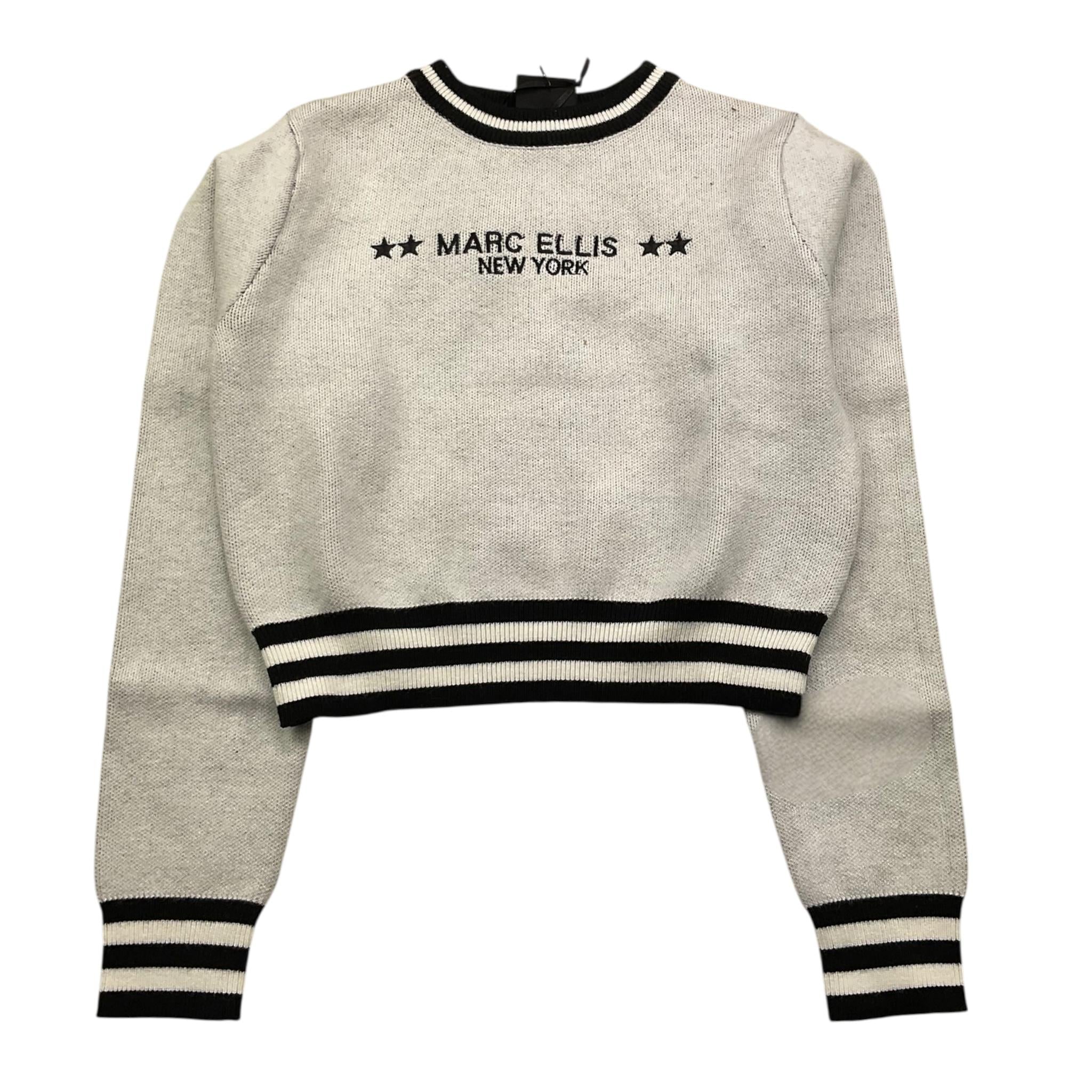 MARC ELLIS maglia girocollo tinta unita con logo e profili in contrasto Bianco per Bambina JMJSW00187XX BIANCO MARC ELLIS 