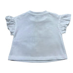 Moschino T-Shirt Girocollo Tinta Unita con Stampa per Neonata MBG01G BIANCO MOSCHINO 