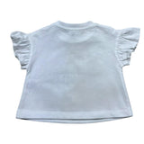 Moschino T-Shirt Girocollo Tinta Unita con Stampa per Neonata MBG01G BIANCO MOSCHINO 