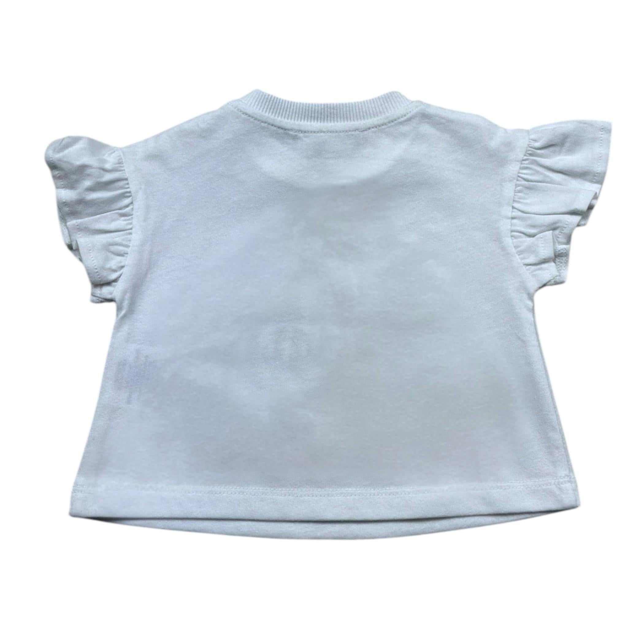 Moschino T-Shirt Girocollo Tinta Unita con Stampa per Neonata MBG01G BIANCO MOSCHINO 