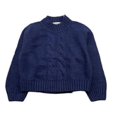 DONDUP maglia tinta unita mezzo collo Blu per Bambina DMMA001 BLU DONDUP 