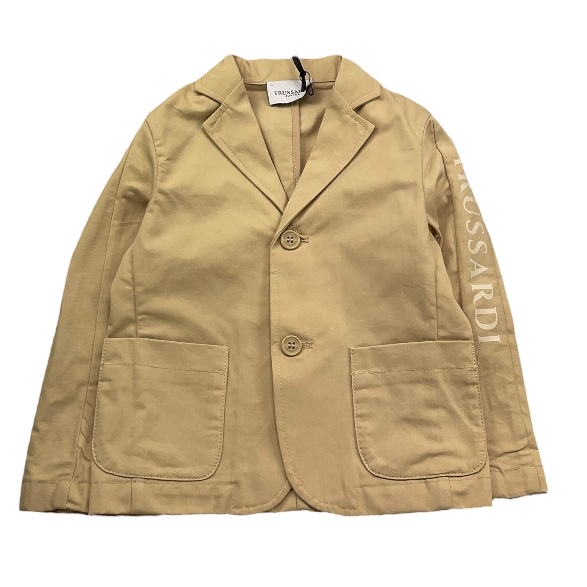 Trussardi Giacca Tinta Unita con Logo per Neonato TIP23110GC BEIGE TRUSSARDI 