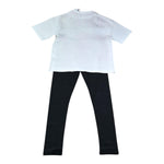 Juicy Couture Completo 2 Pezzi T-Shirt-Leggins Bicolore per Bambina JBX6702 BIANCO/NERO JUICY COUTURE 