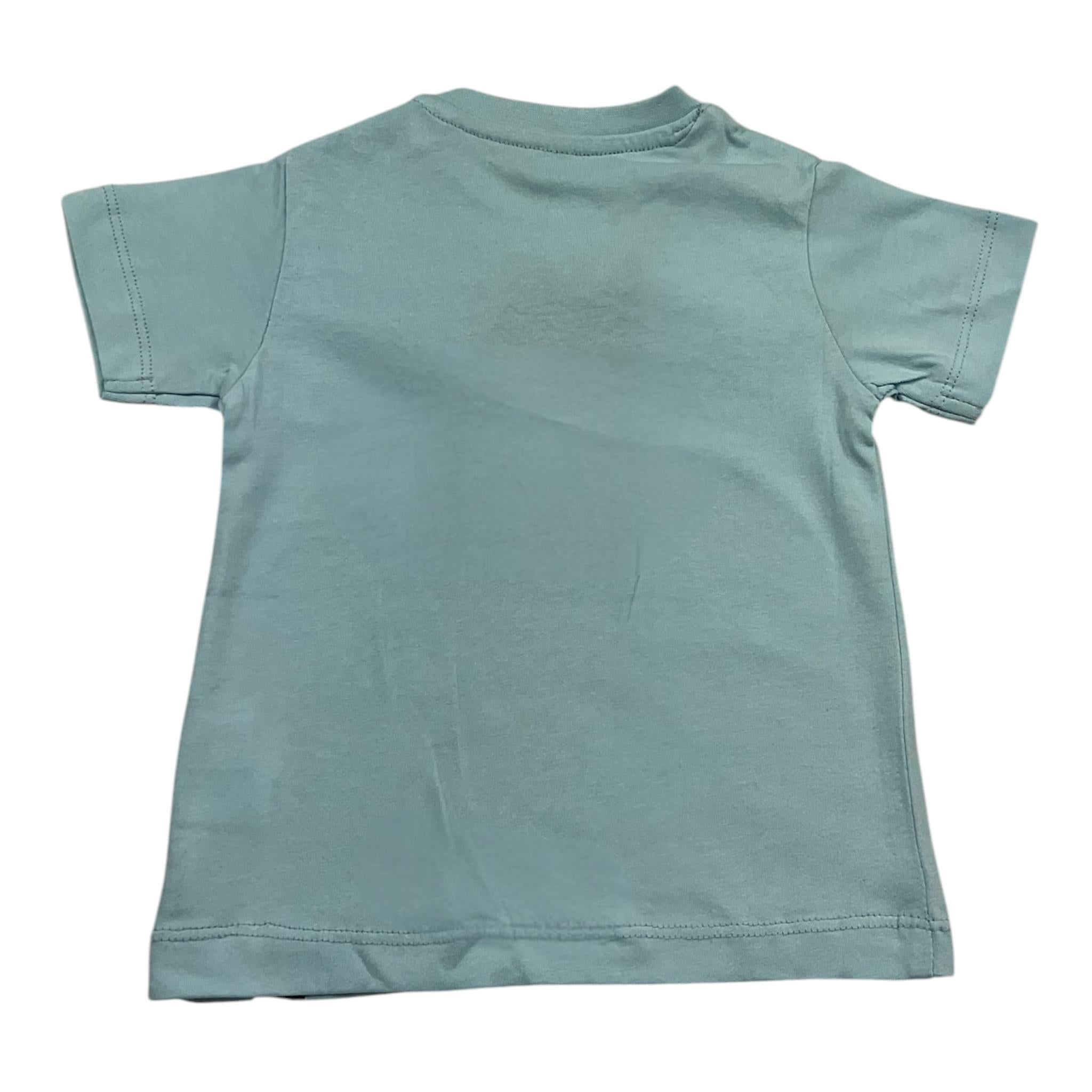 F**K T-Shirt Girocollo Tinta Unita con Stampe per Neonato FJ234200CL AZZURRO F**K 