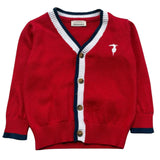 Trussardi Cardigan Tinta Unita Scollo A V per Neonato TIP26007CD ROSSO TRUSSARDI 