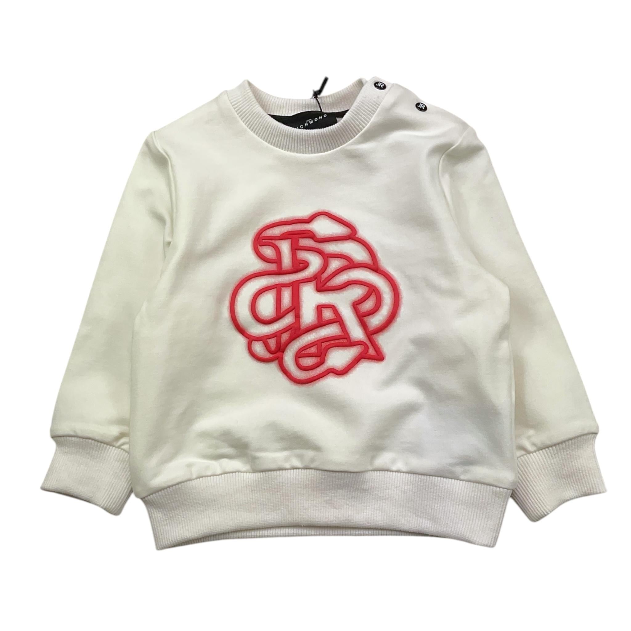 JOHN RICHMOND felpa girocollo tinta unita con stampa Bianco per Neonato RIA25044FE BIANCO JOHN RICHMOND 