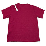 Vicolo T-Shirt Tinta Unita Glitterata Fuxia per Bambina