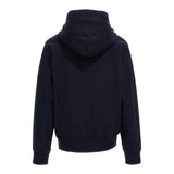 C.P. Company Felpa Tinta Unita Con Tasca Zip E Cappuccio Blu Per Bambino