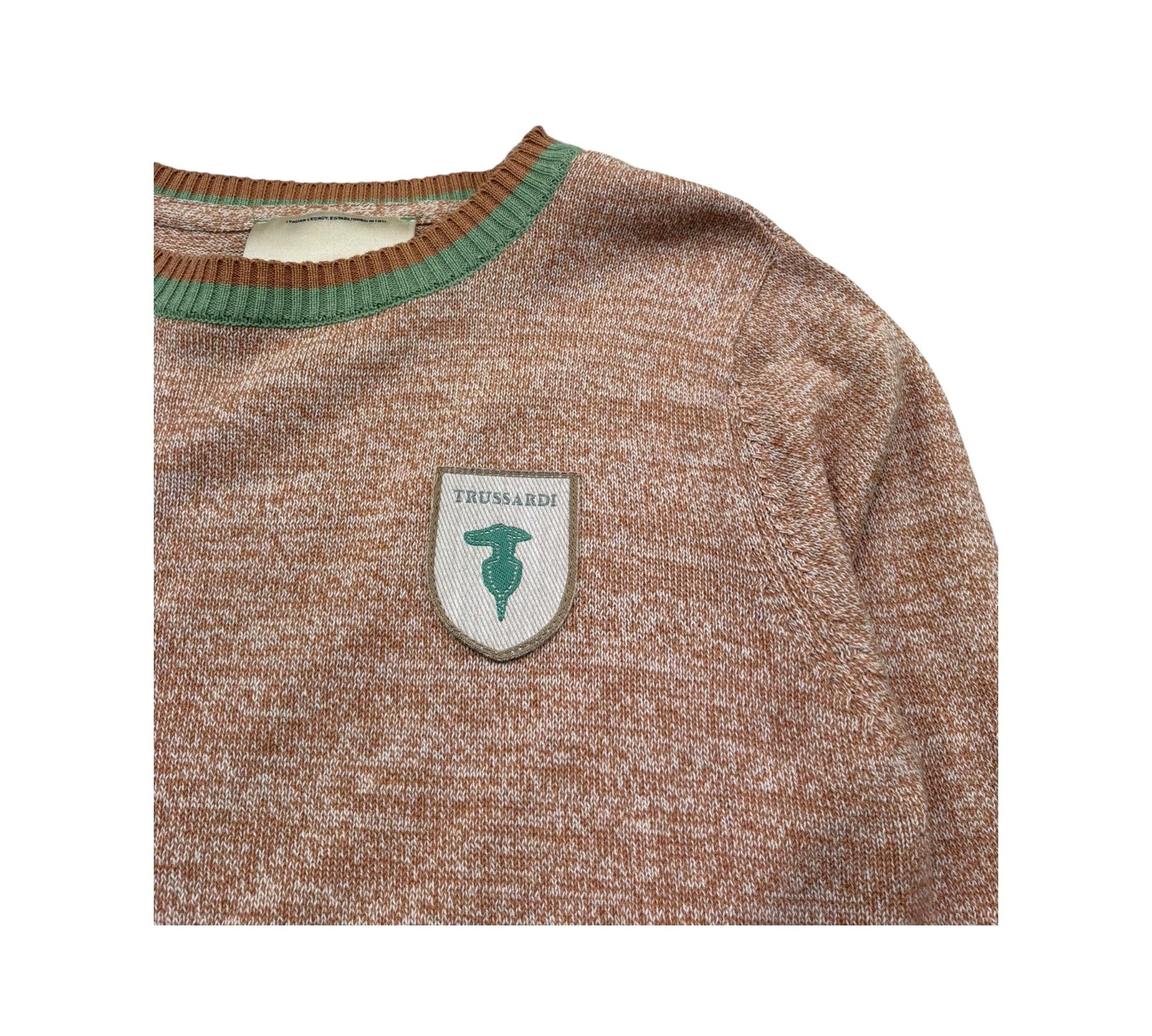 Trussardi Maglia Girocollo Tinta Unita per Bambino TBP26150MA MARRONE TRUSSARDI 
