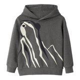 IL GUFO felpa chiusa cn cappuccio tinta unita cn stampa Grigio per Bambino A24MF287M0116 GRIGIO IL GUFO 