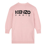 KENZO abito tinta unita in maglia con stampa Rosa per Bambina K60684 ROSA KENZO 