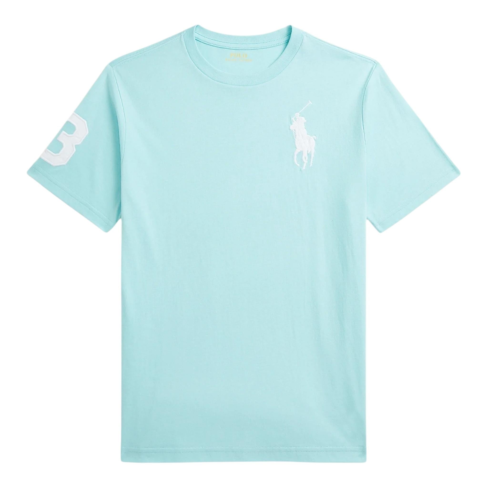 Ralph Lauren T-Shirt Girocollo Tinta Unita per Bambino 322832907064 AZZURRO RALPH LAUREN 