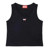 Diesel Canotta Tinta Unita con Logo per Bambina J02238X NERO DIESEL 