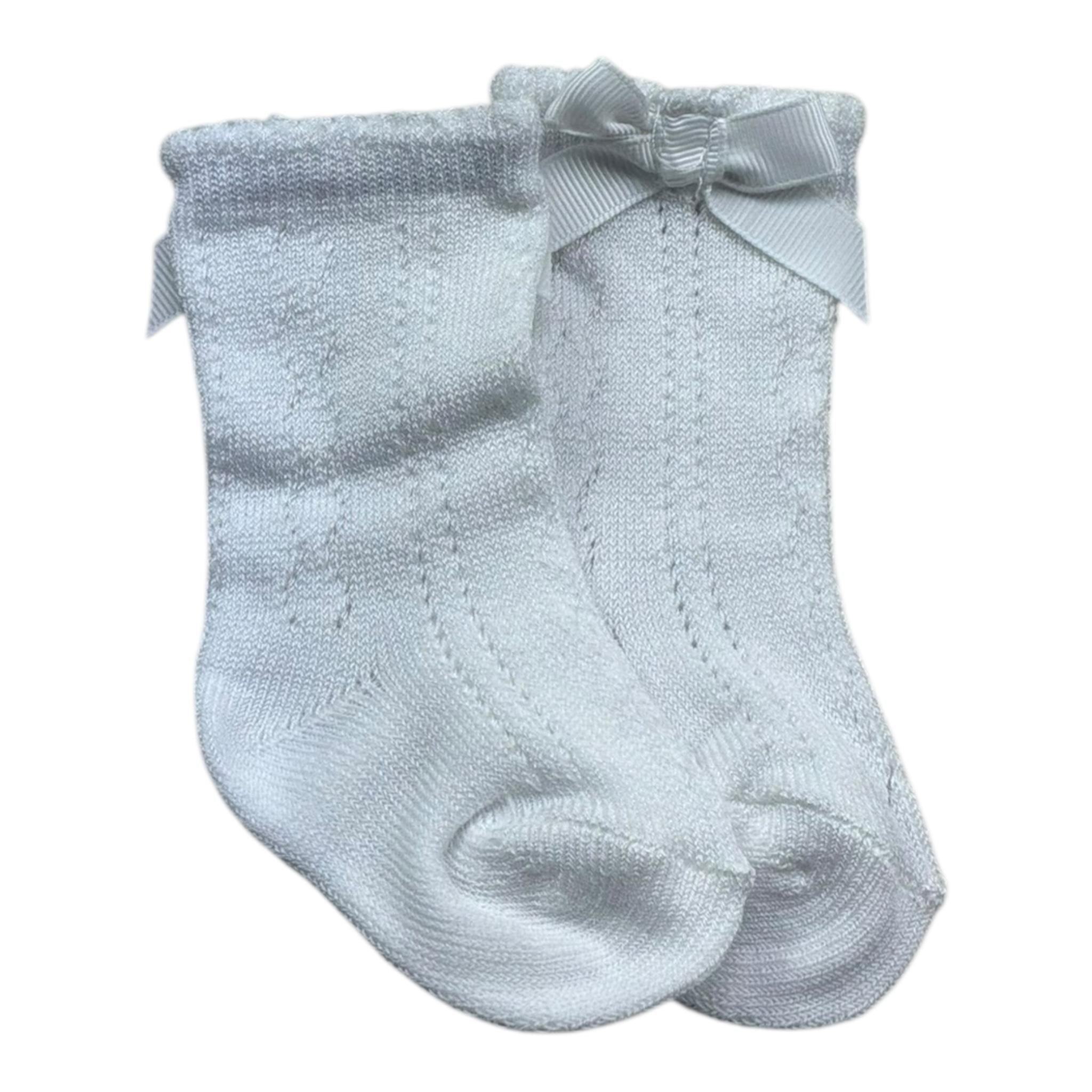 Mayoral Calzini Tinta Unita con Fiocco per Neonata 9595 BIANCO MAYORAL 