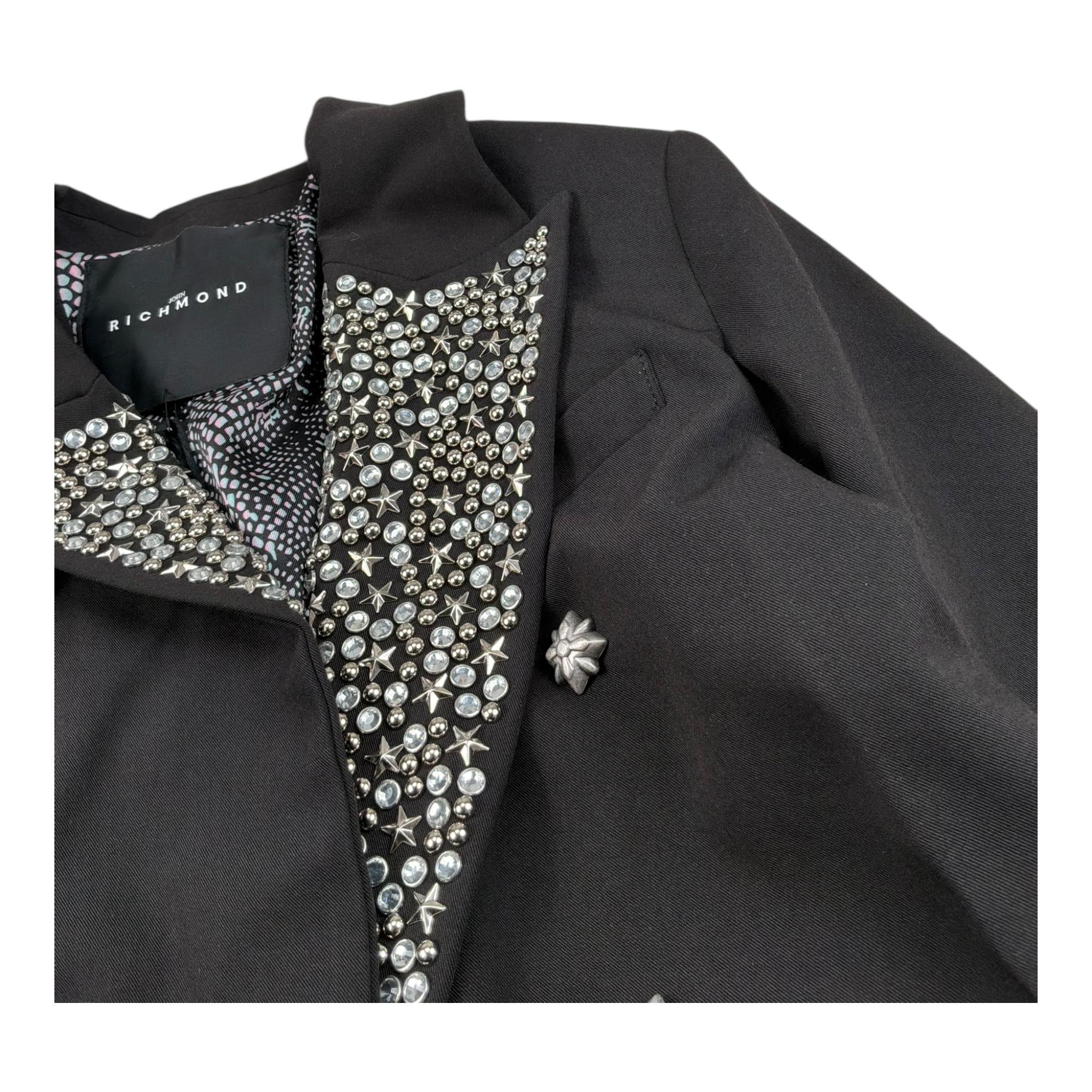 John Richmond Giacca Tinta Unita con Borchie per Bambina RGP26108GC NERO JOHN RICHMOND 