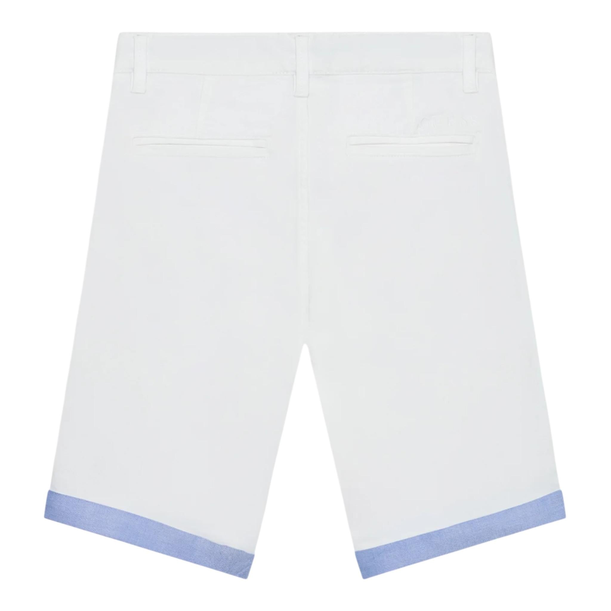 Guess Bermuda Tinta Unita con Elastico In Vita per Neonato I2RD00WEHD0X BIANCO GUESS 