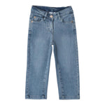 SARABANDA jeans tinta unita con girovita regolabile Azzurro per Bambina A0455 AZZURRO SARABANDA 