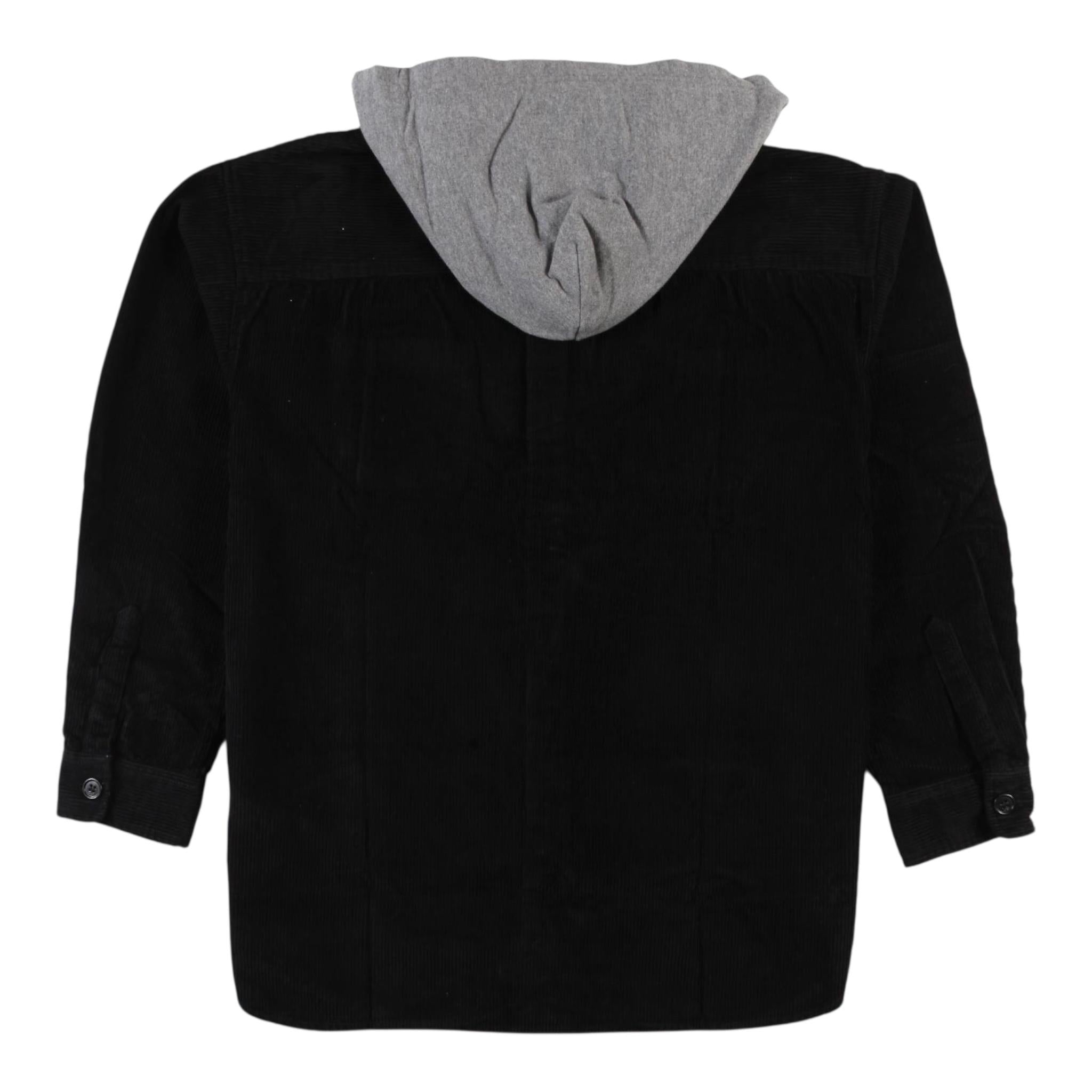 N°21 camicia manica lunga tinta unita con cappuccio in contrasto Nero per Bambino N21778 NERO N°21 