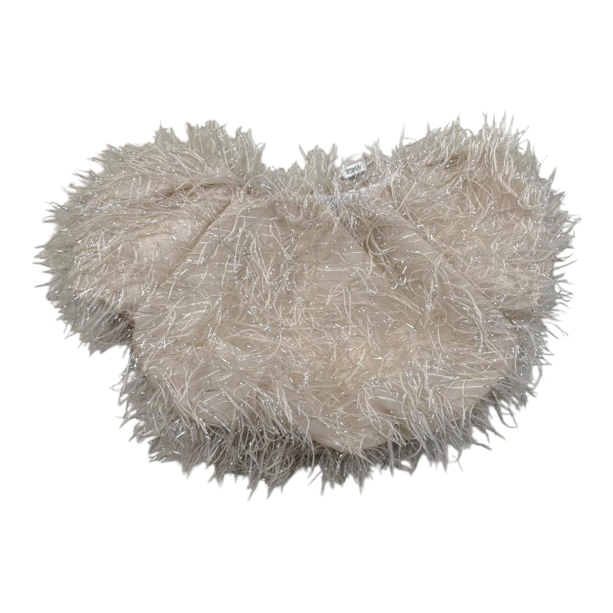 Magil Top Tinta Unita con Applicazioni per Bambina FN21151 BEIGE MAGIL 